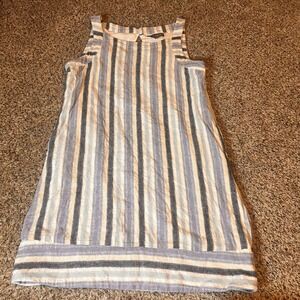Sharagano Striped Sleeveless Casual Dress with Pockets Size‎ 10
